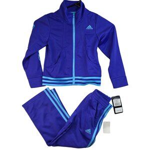 Adidas Size 5 Kids Track Suit 2-Piece Matching Set Jacket Pants Logo New w/Tags